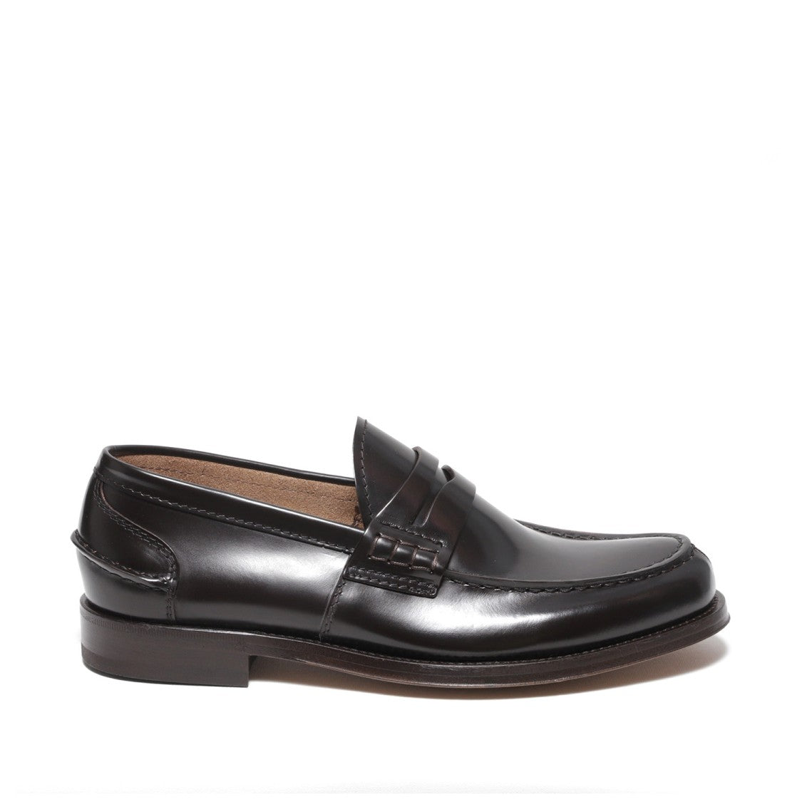 Green George Ebony Brushed Calfskin Moccasin