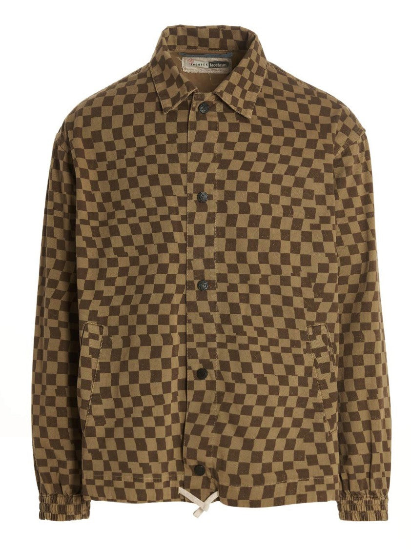 Incotex Red X Facetasm Check Print Overshirt