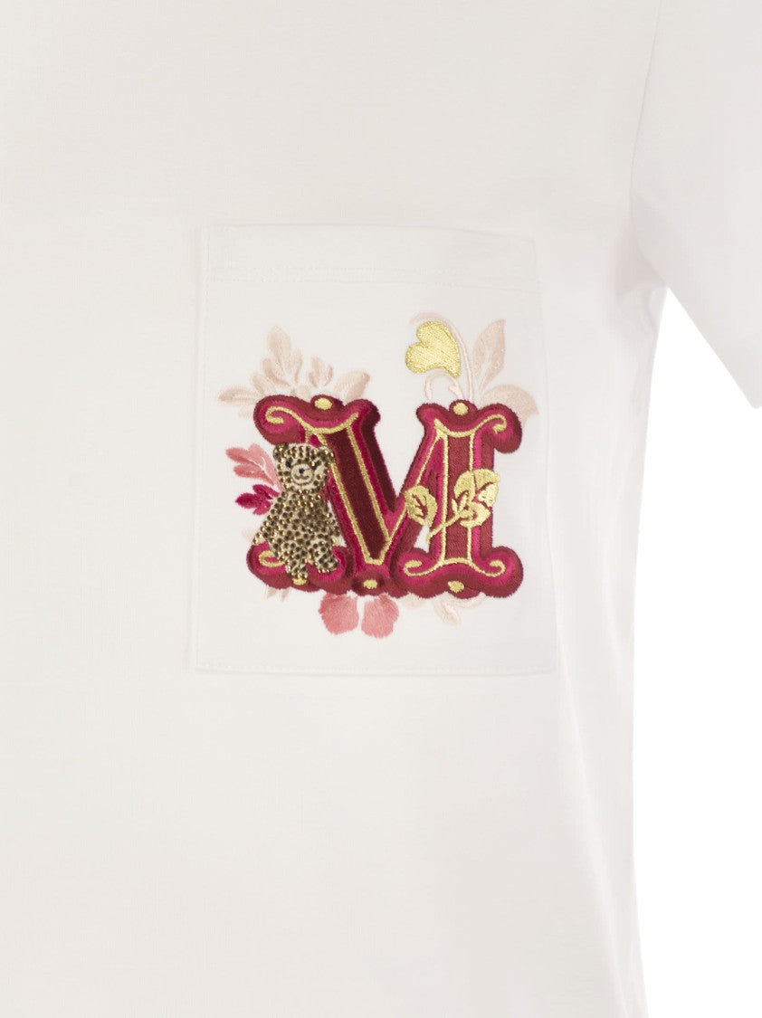 Max Mara Nunzio - Short-Sleeved T-Shirt With Pocket And Embroidery