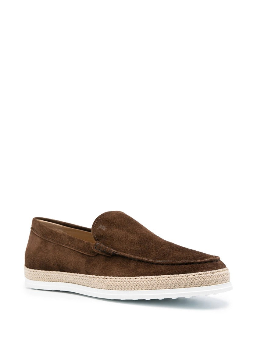Tod's Almond Toe Suede Loafers