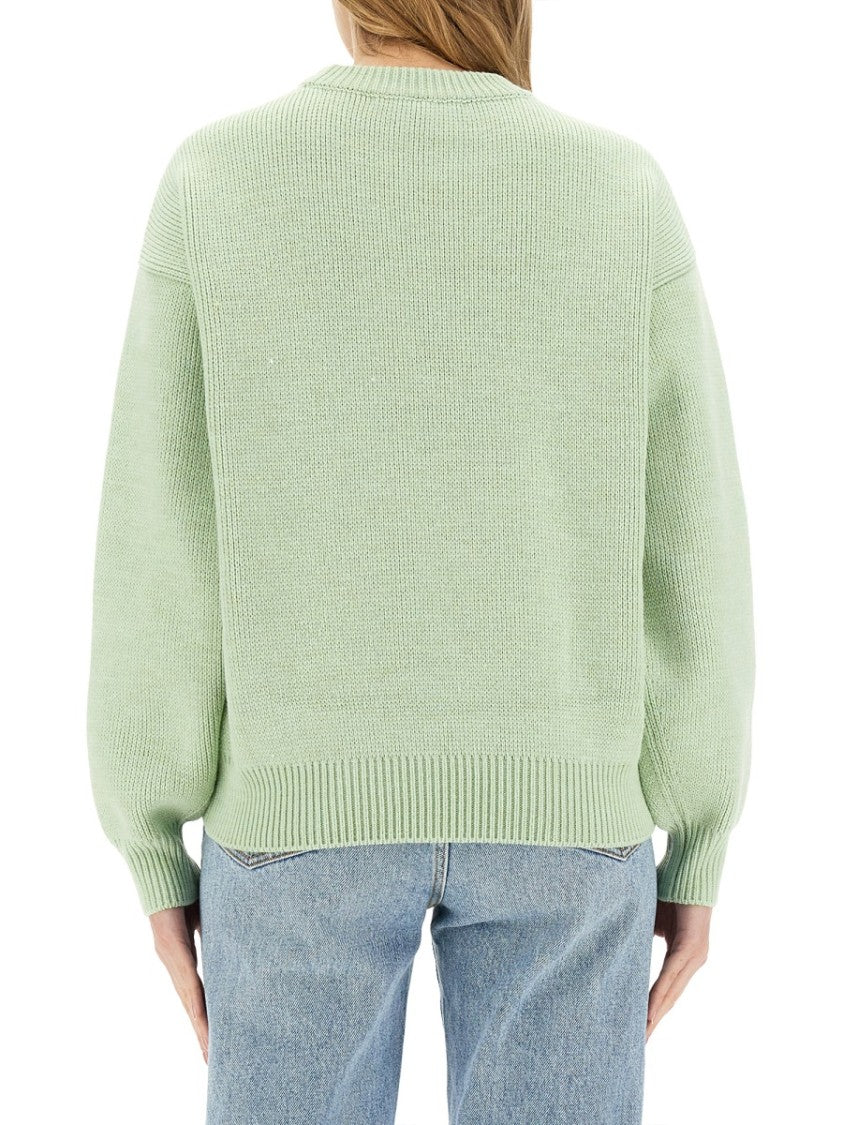 T By Alexander Wang Textured Knit Jersey With Prominent Logo Design