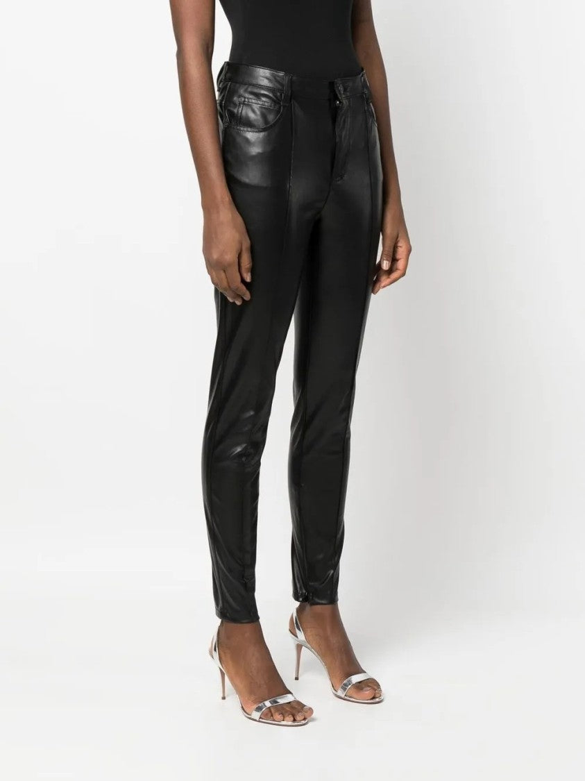 Ermanno Scervino Fitted Black Trousers With Five-Pocket Design
