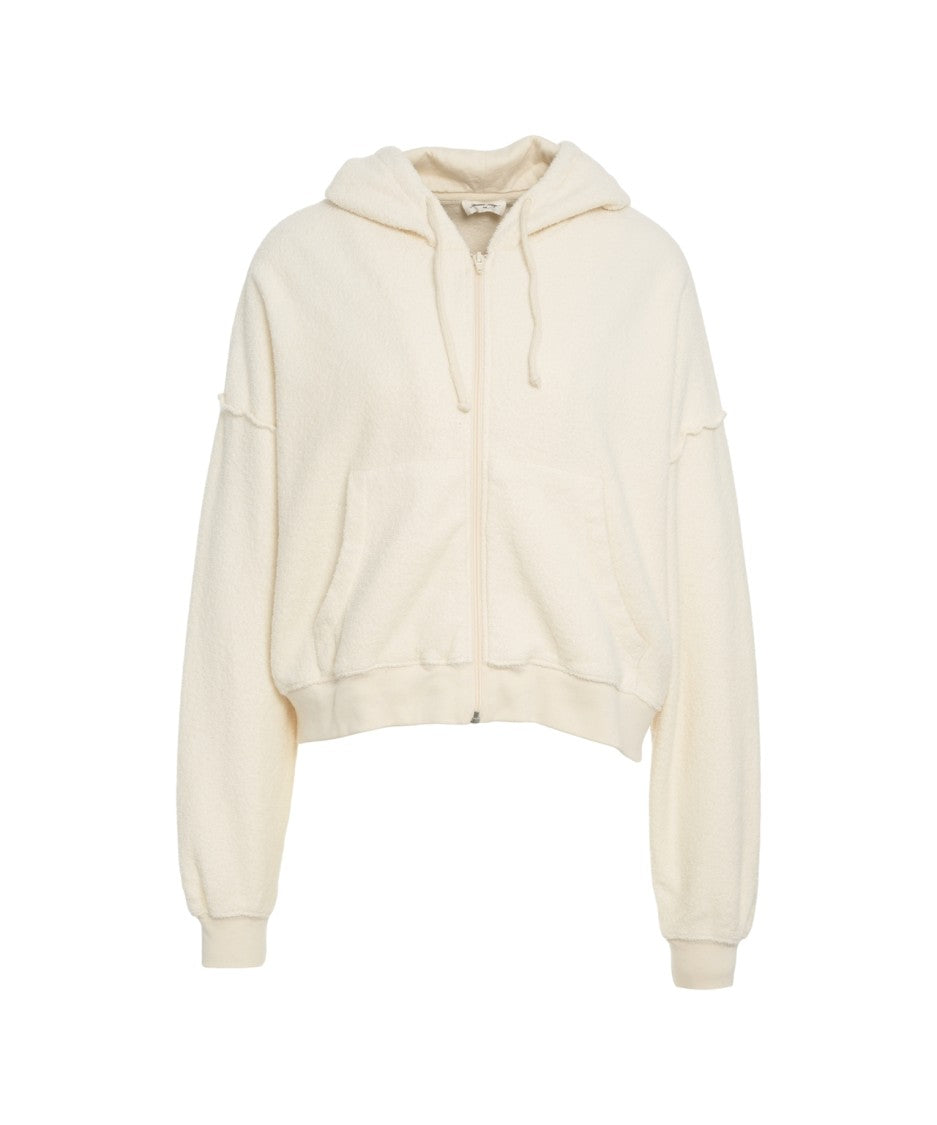 American Vintage Full-Zip Hoodie With Adjustable Hood And Kangaroo Pockets