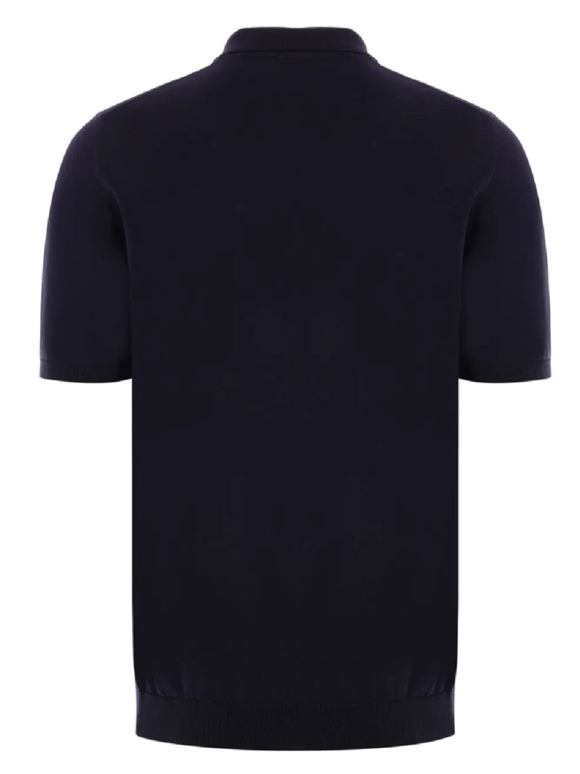 Roberto Collina Tailored Black Short-Sleeved Polo