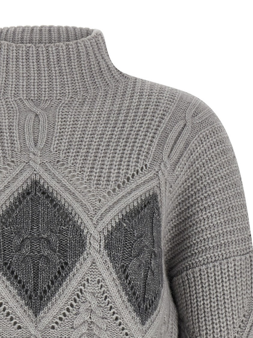 Twin-Set Lozenge Intarsia Sweater