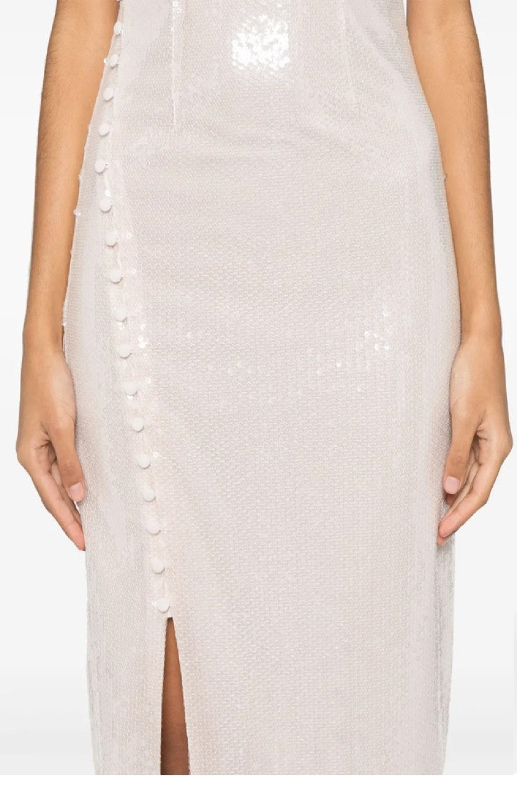 Rotate Fitted Sequin-Embellished Dress