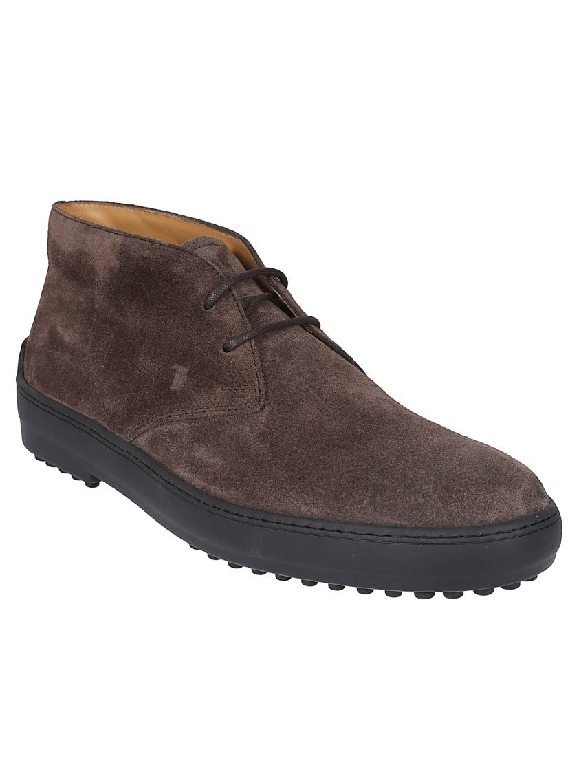 Tod's Dark Brown Suede Polacchino