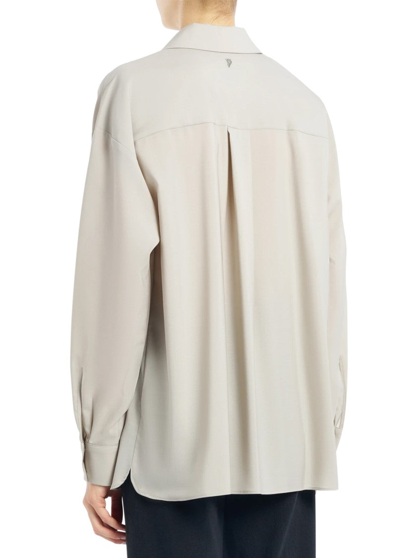 Dondup Tailored Fit Black Shirt With Button-Down Front
