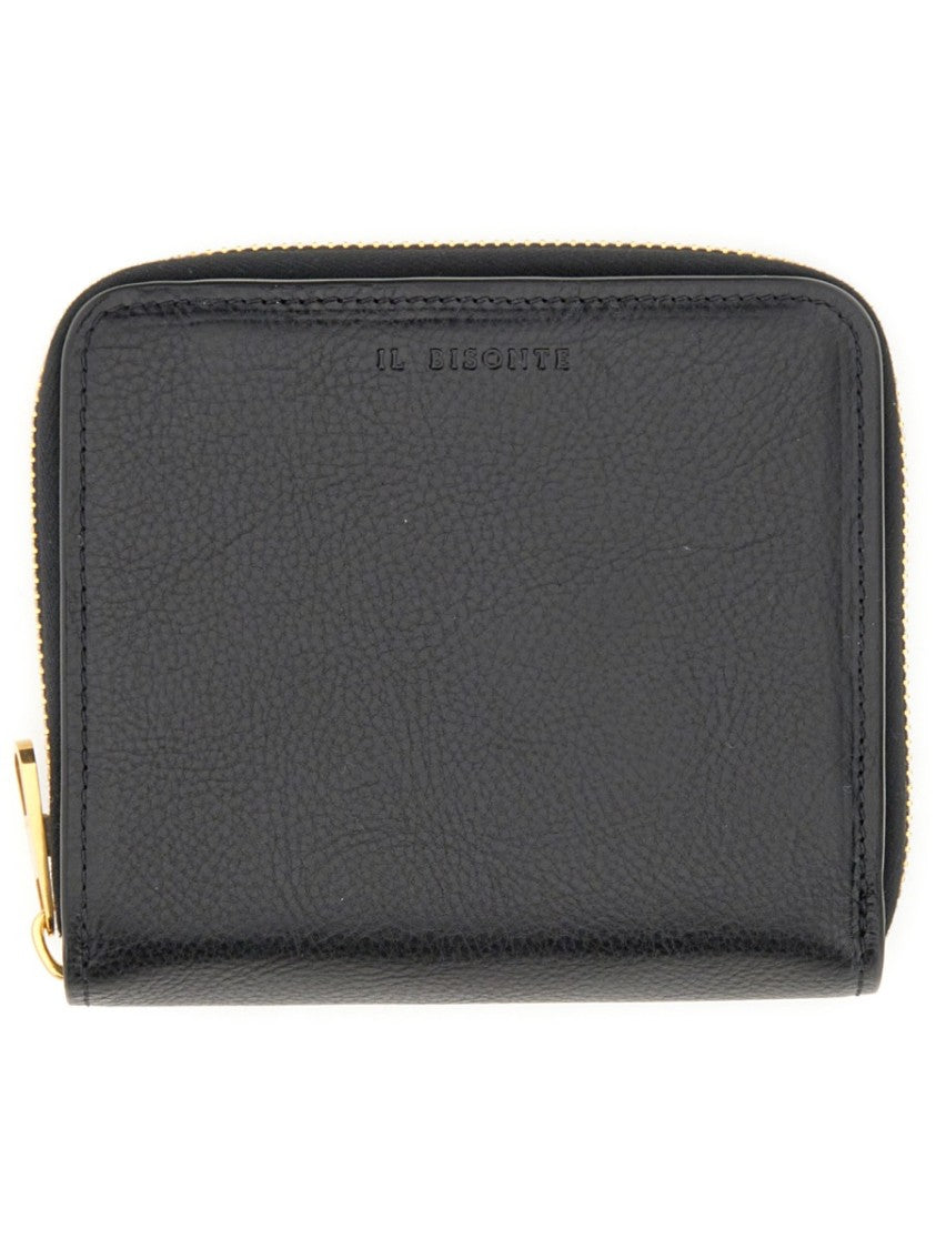 Il Bisonte Compact Textured Leather Wallet
