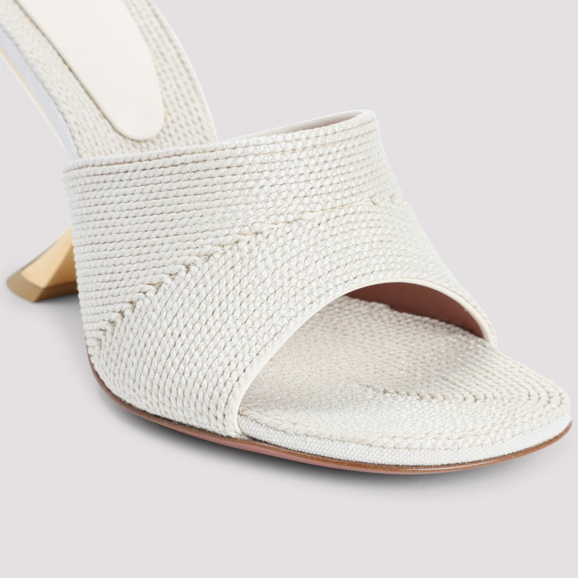 Amina Muaddi Taylor Woven 90 Slipper Sandals
