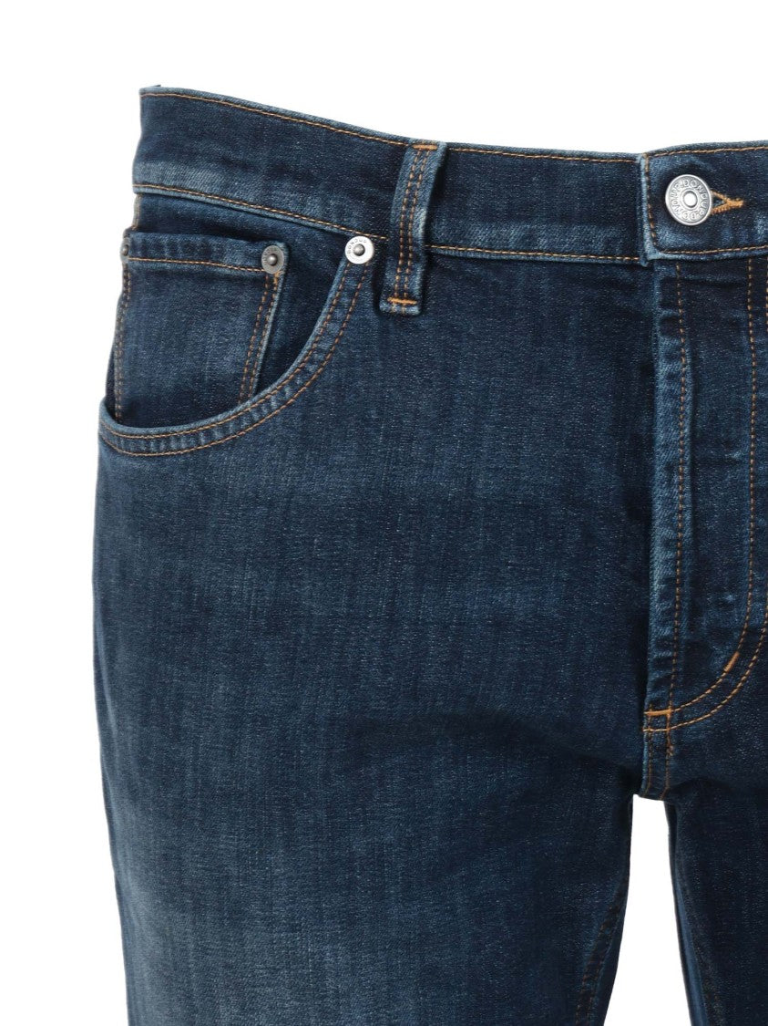 Dondup Relaxed Fit Dark Blue Denim Pants