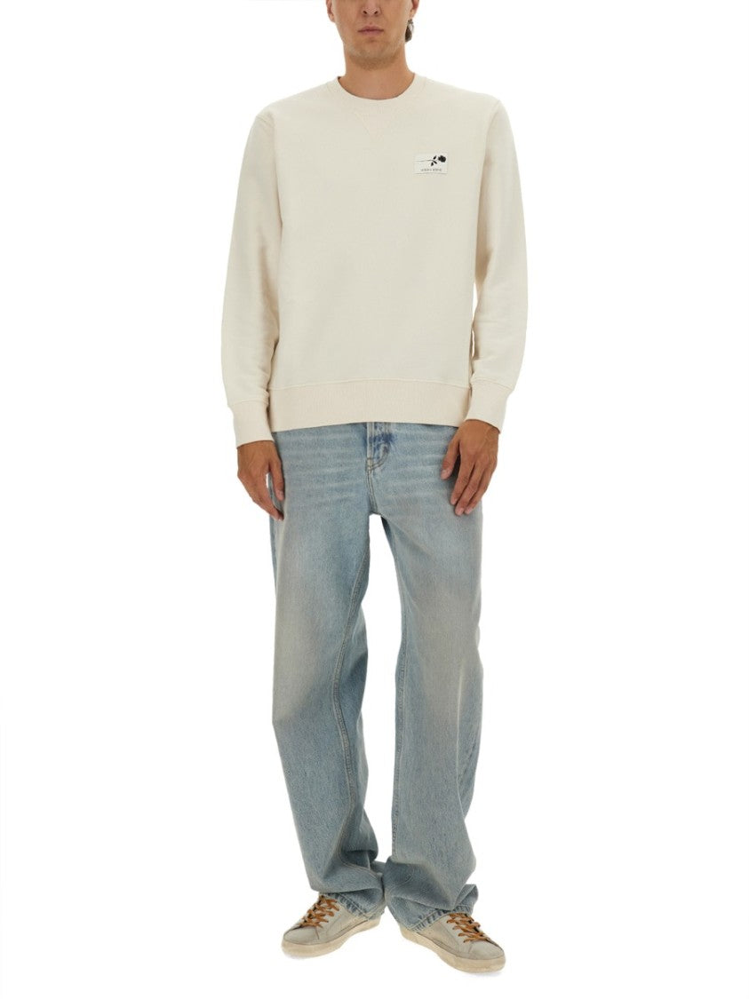 Golden Goose Regular Fit Cotton Sweatshirt With Graphic Detail