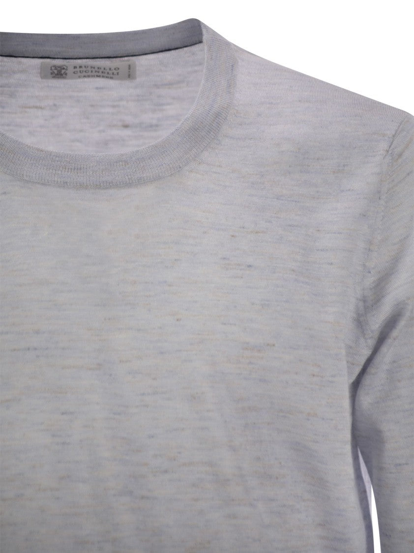 Brunello Cucinelli Lightweight Cashmere, Silk And Linen Jersey