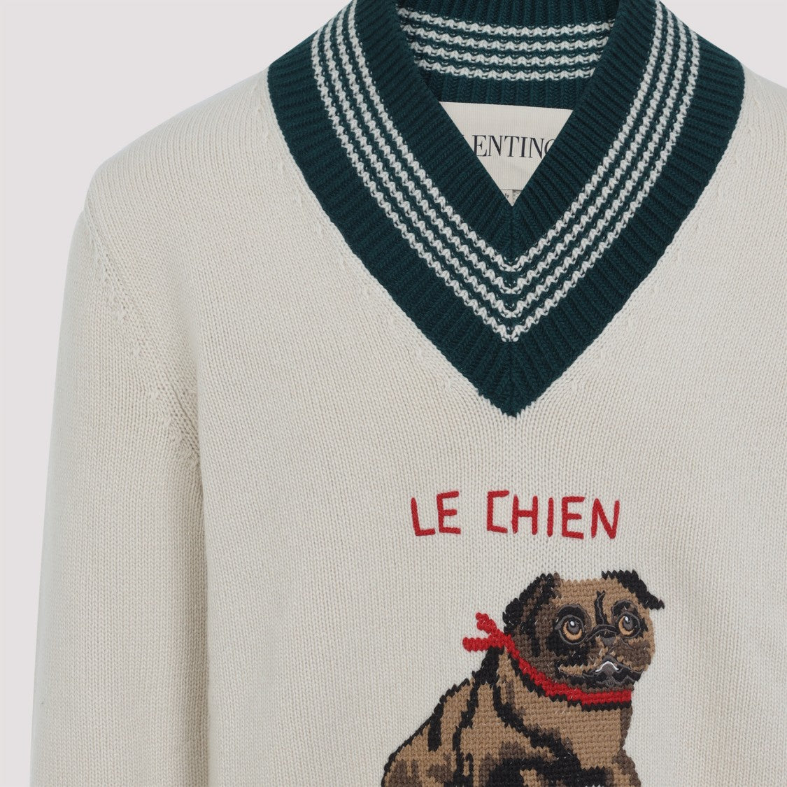 Valentino Butter White Virgin Wool Sweater