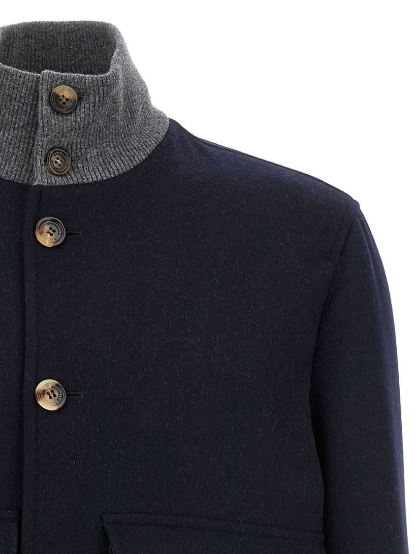 Brunello Cucinelli Classic Bomber Knit Sweater