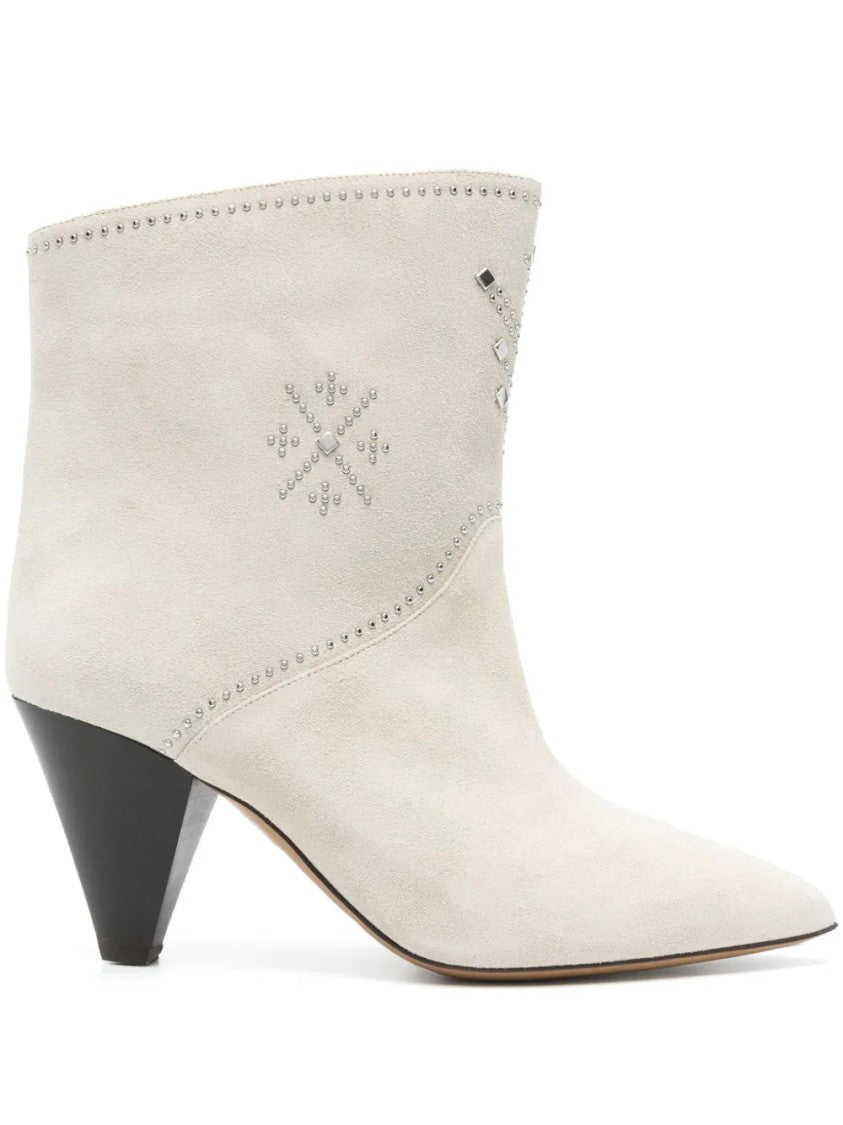 Isabel Marant Ecru 75Mm Loline Boots
