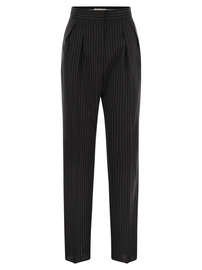 Max Mara Sesamo - Carrot Trousers In Wool Cloth