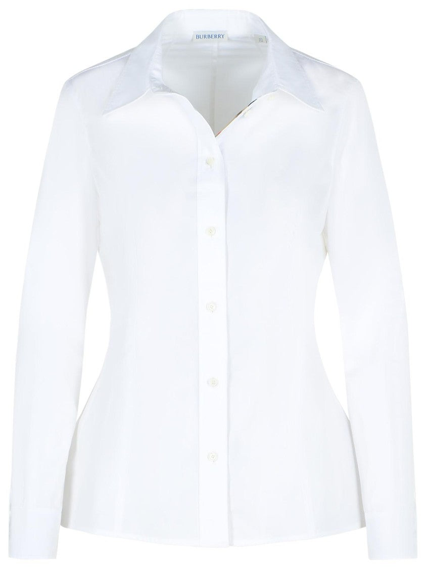 Burberry 'Eliza' White Cotton Poplin Shirt