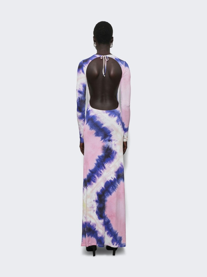 Rabanne Tie Dye Long Dress Tie Dye Pink