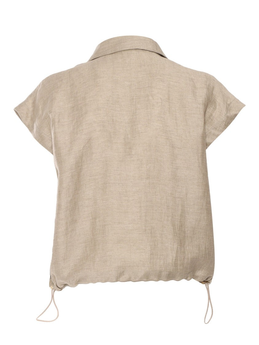 Fay Cropped Sleeveless Shirt