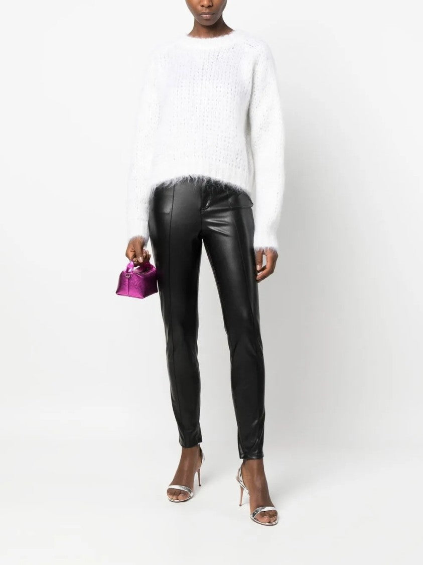 Ermanno Scervino Fitted Black Trousers With Five-Pocket Design
