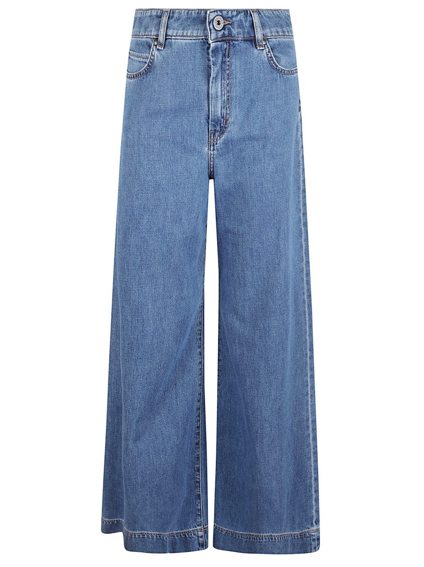 Max Mara High-Waisted Wide-Leg Denim Jeans With Five-Pocket Design