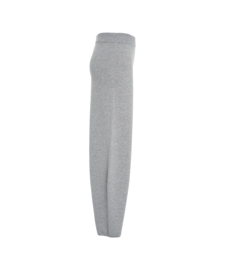 Solotre Soft Knit Track Pants With Tapered Hem