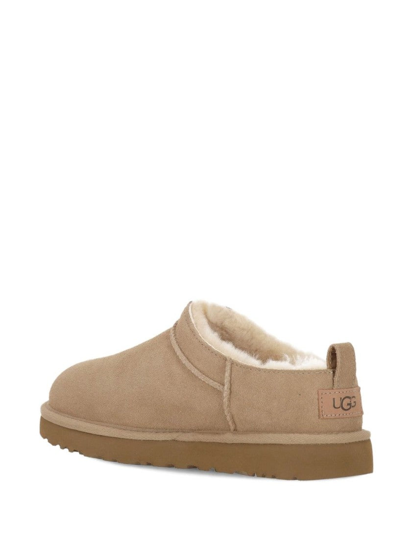 Ugg Beige Slip-On Boots With Sheepskin Lining