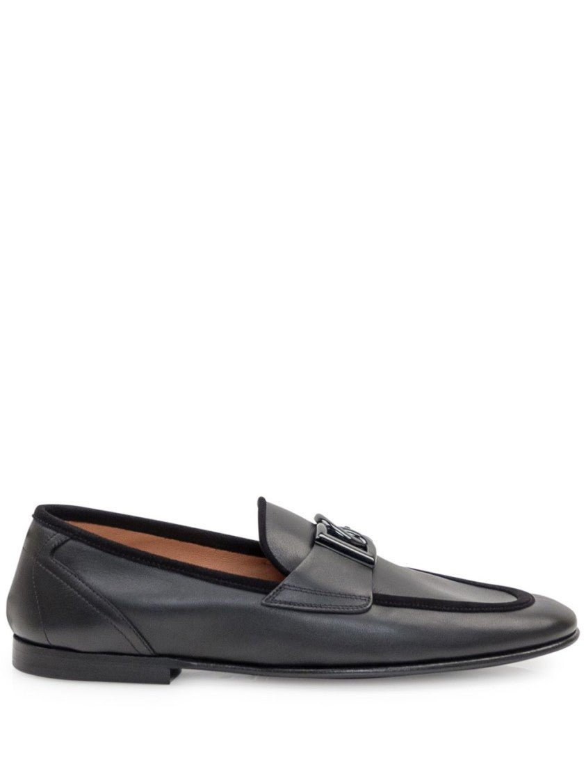 Dolce & Gabbana Pointed Toe Calf Leather Loafers