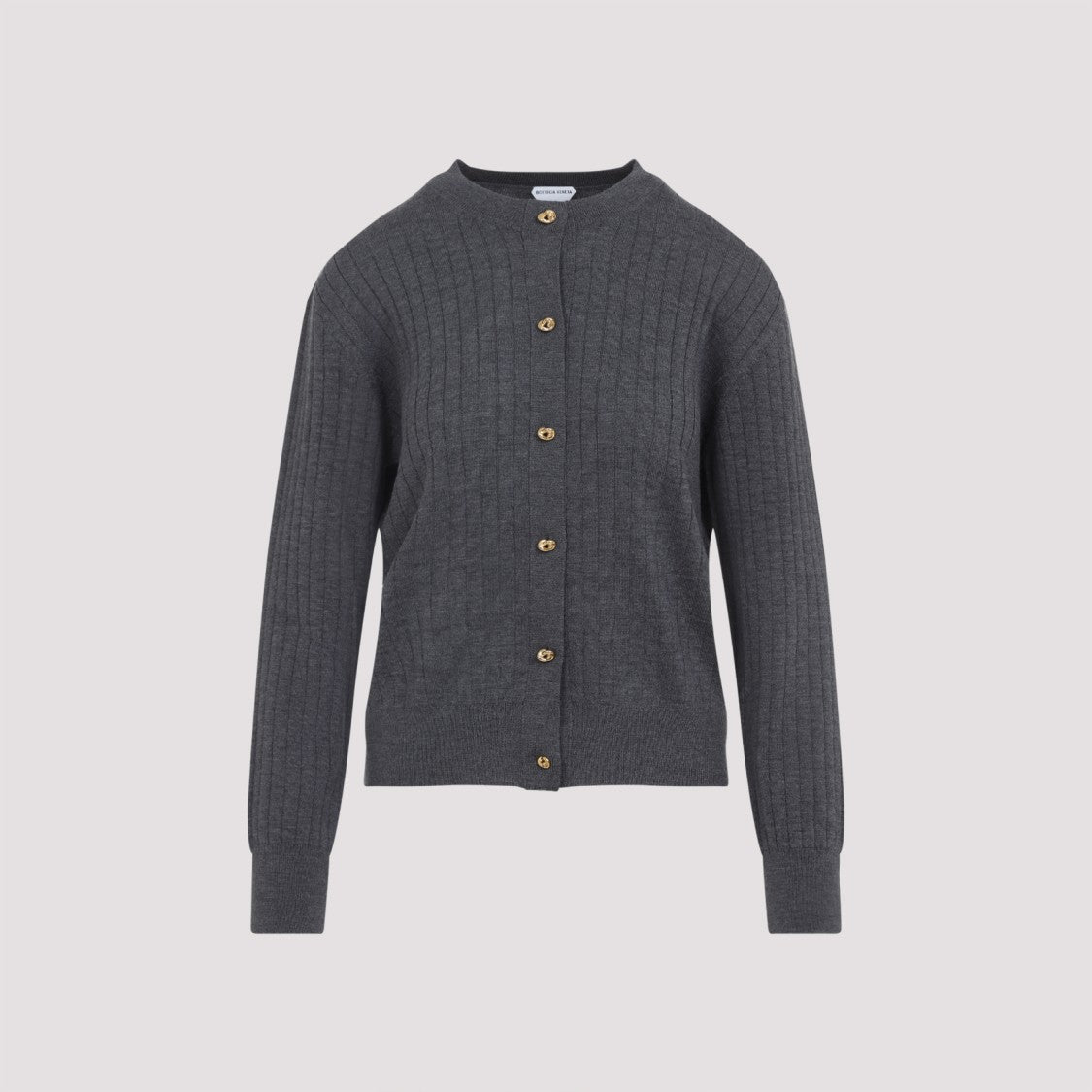 Bottega Veneta Button-Down Front Ribbed Knit Sweater