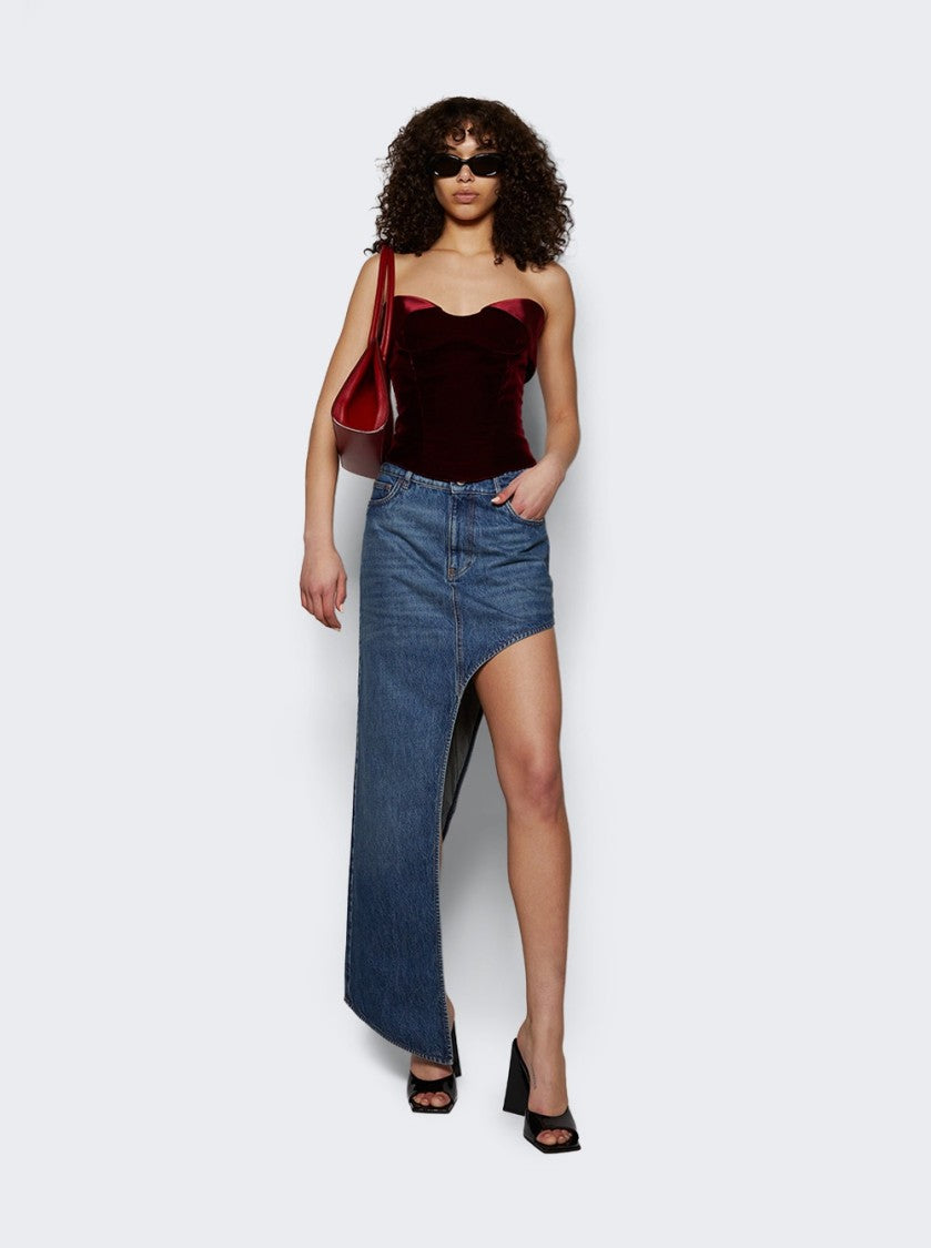 Mugler Bustier Top Blood Red
