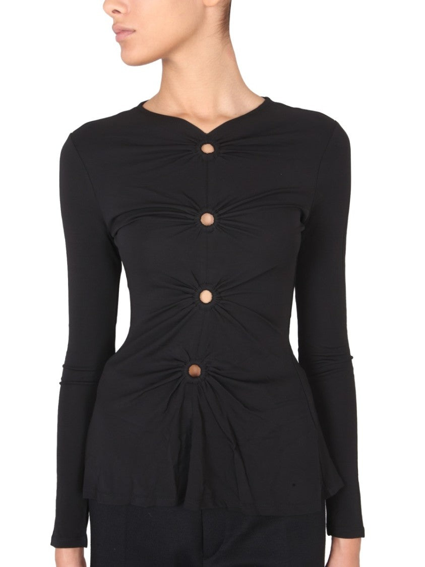 Proenza Schouler X White Label V-Neck Matte Crepe Top