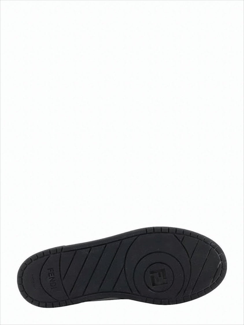 Fendi Low-Top Calf Leather Sneakers With Contrasting Panels