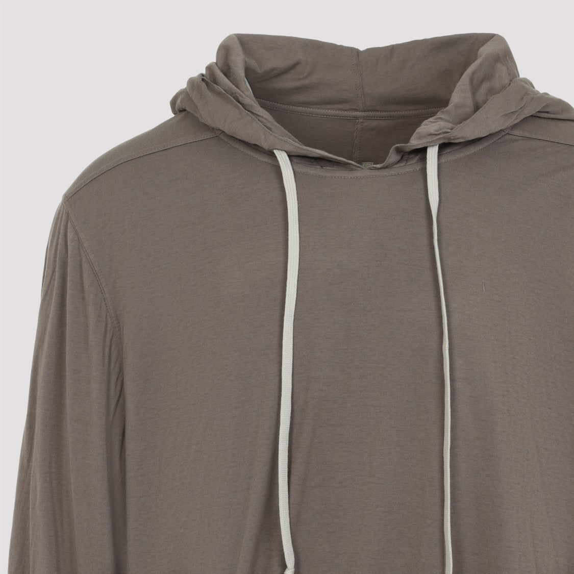 Drkshdw By Rick Owens Draped Grey Cotton Sweatshirt