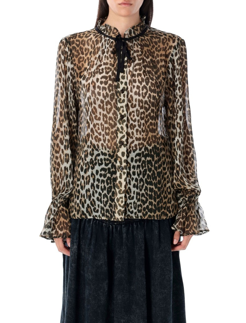 Ganni Leo Chiffon Shirt