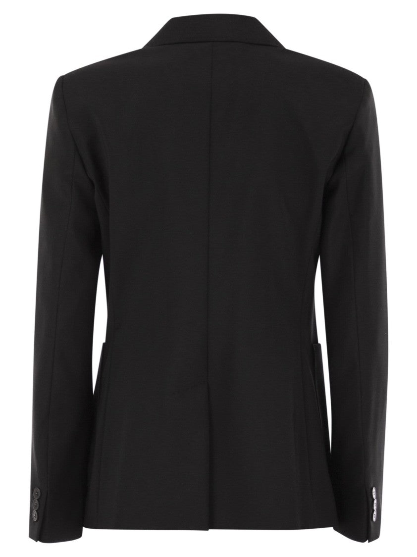 Max Mara Ornati - Double-Breasted Blazer In Wool Canvas