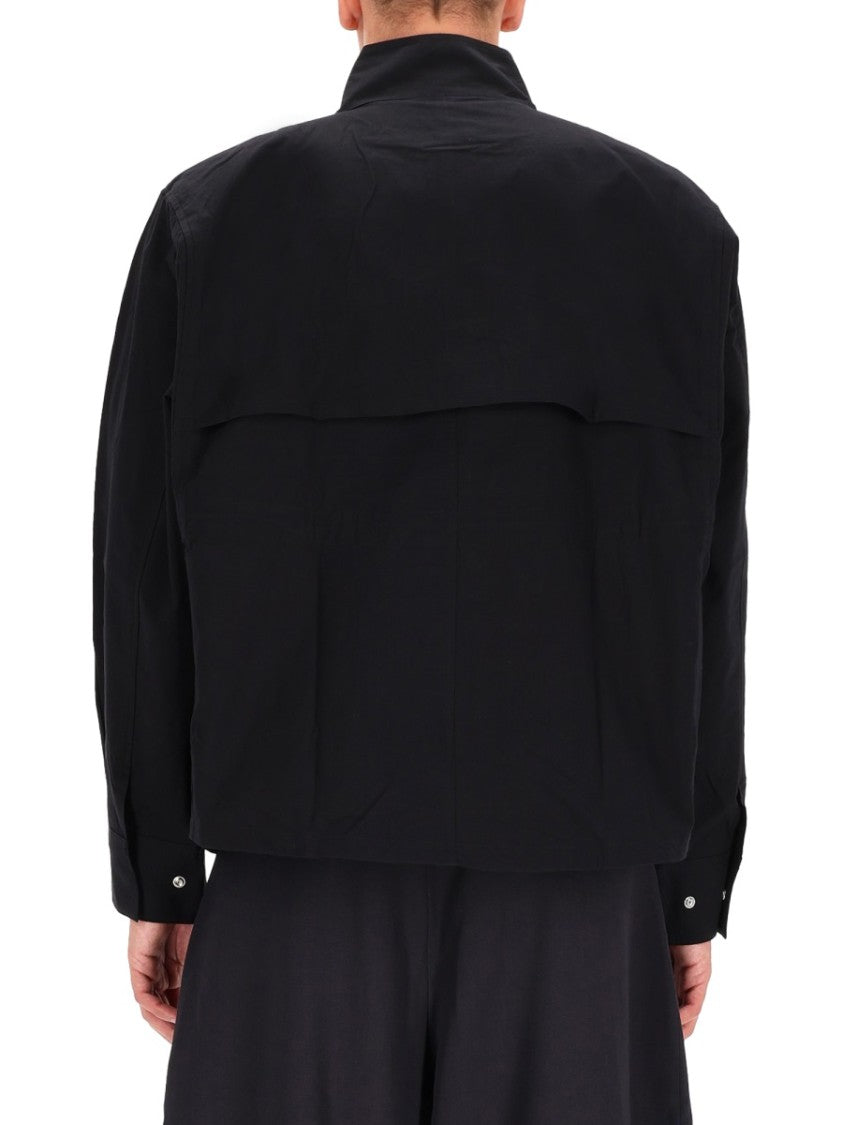 Studio Nicholson Boxy Cropped Black Sports Jacket