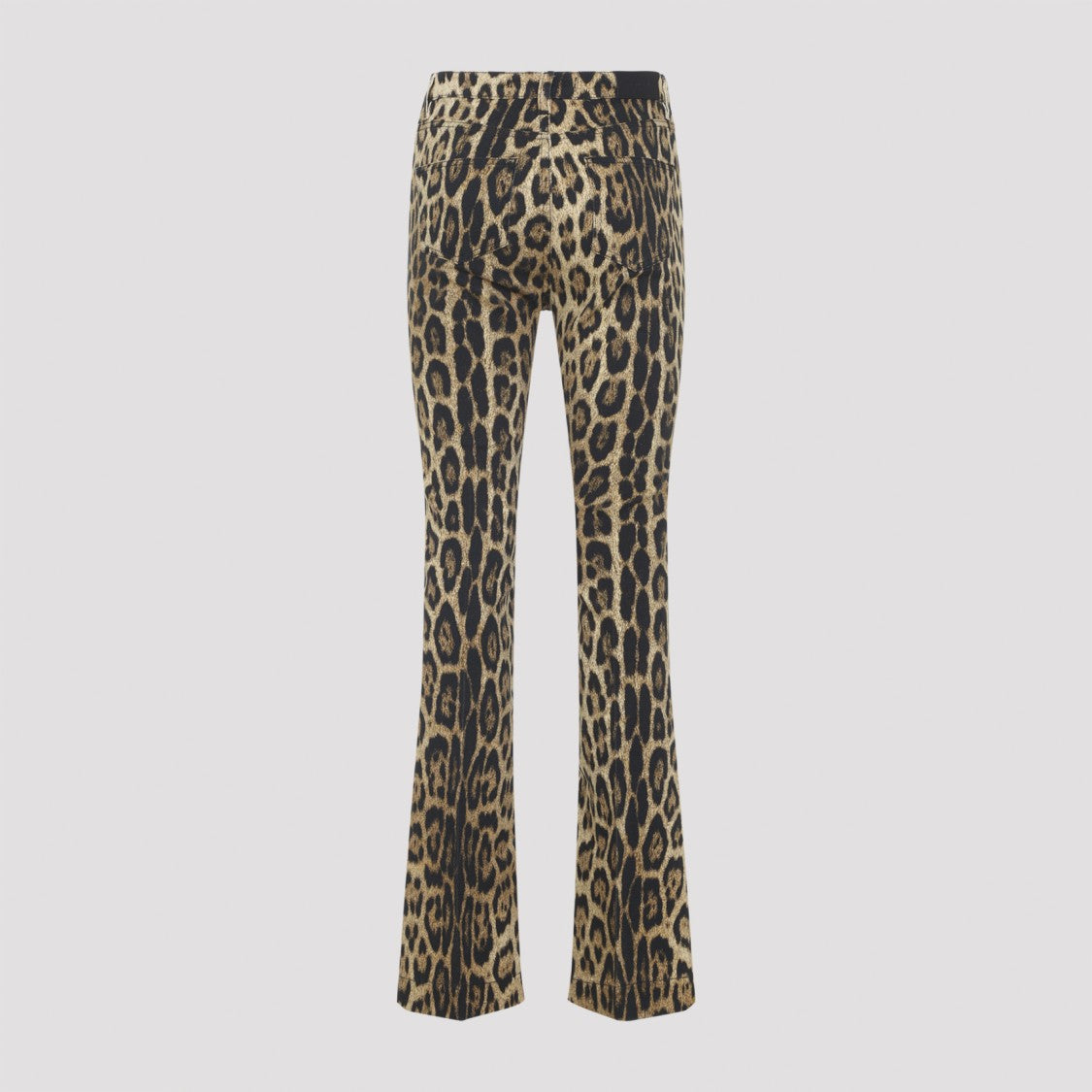 Roberto Cavalli Bootcut Beige Cotton Jeans