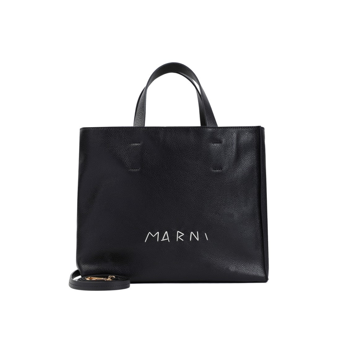 Marni Museo Soft Black Cow Leather Tote Bag
