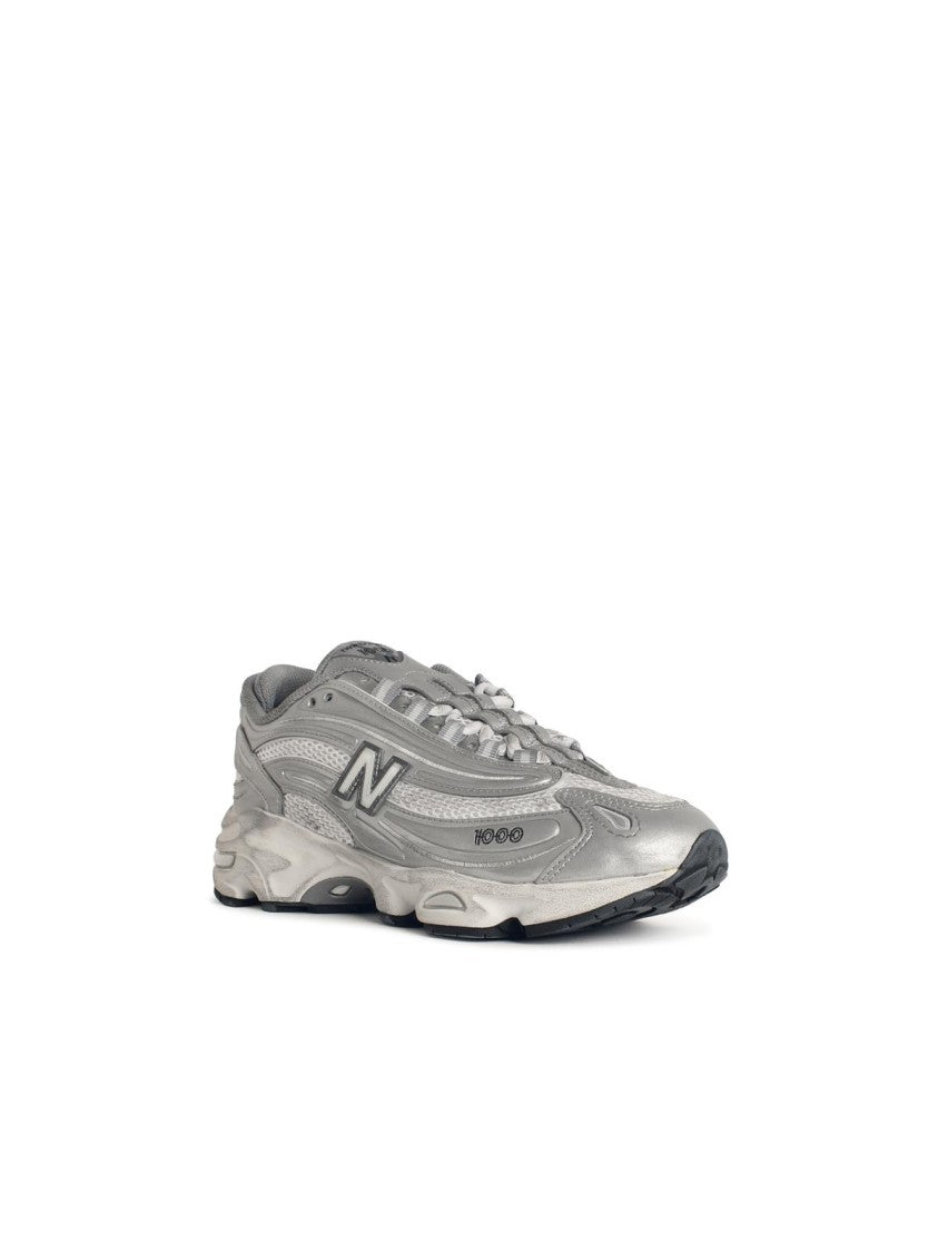New Balance '1000' Silver Fabric Blend Sneakers