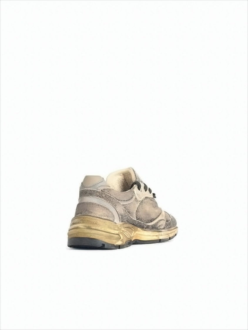 Golden Goose Distressed Vintage-Inspired Low-Top Sneakers With Chunky Sole
