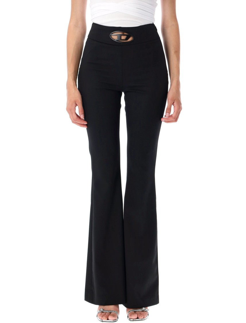 Diesel P-Erseus High-Waisted Flared Black Pants