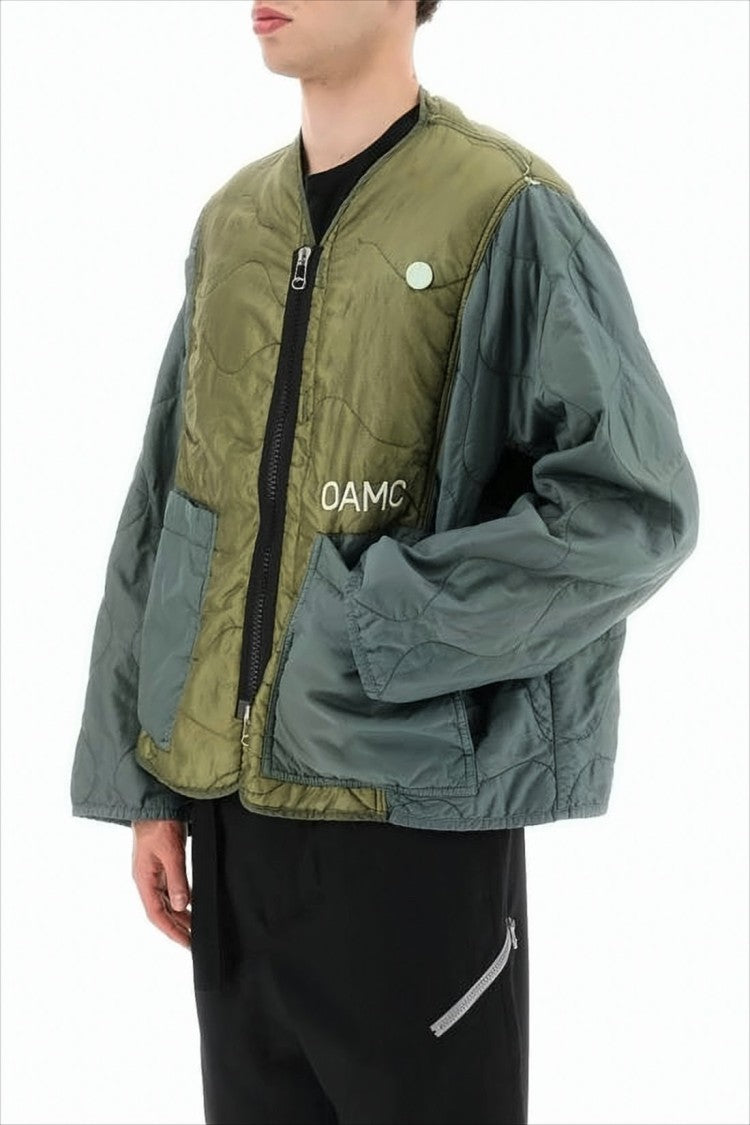 Oamc Boxy Quilted Jacket With Bold Back Detail