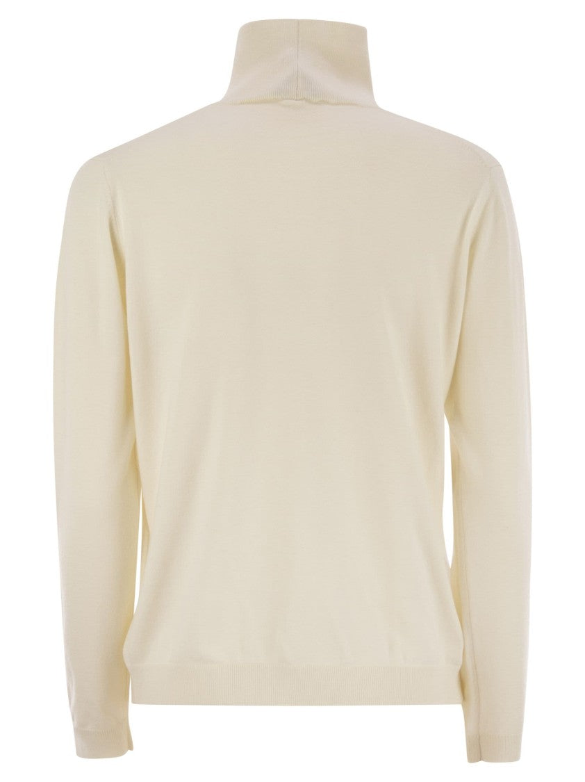 Max Mara Kiku - Turtleneck In Silk And Wool Yarn
