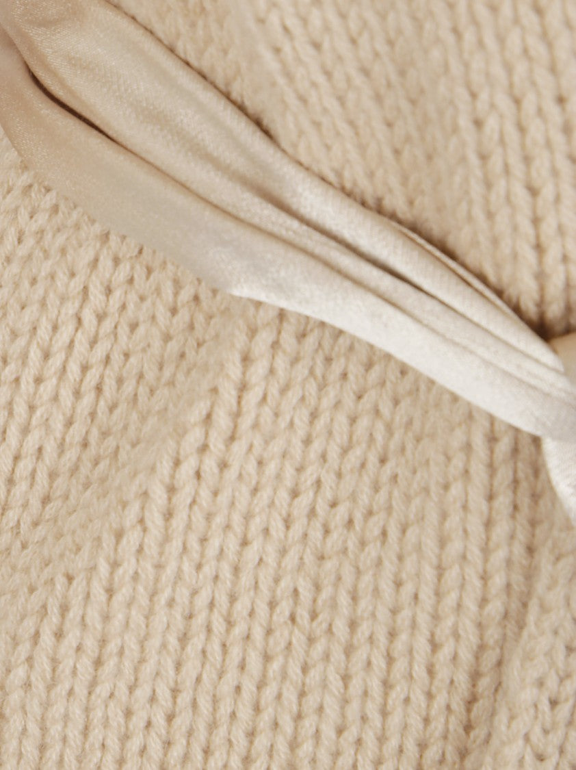 Forte Forte Wrap-Style Knit Sweater With Silky Belt Detail