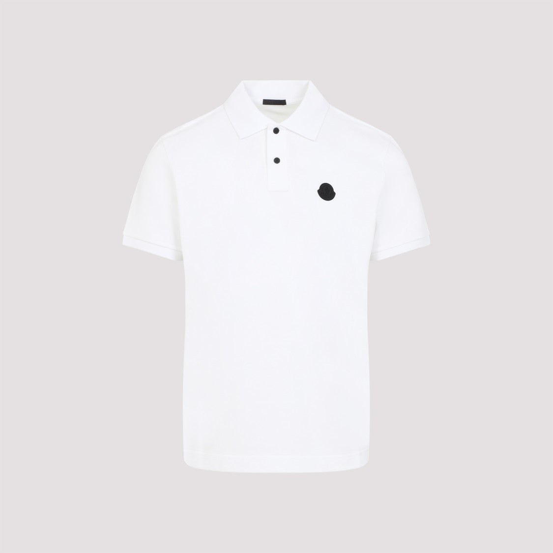 Moncler White Cotton Short Sleeves Polo
