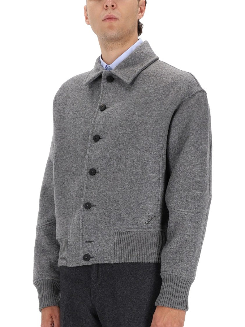 Jacquemus Boxy Cropped Grey Sports Jacket