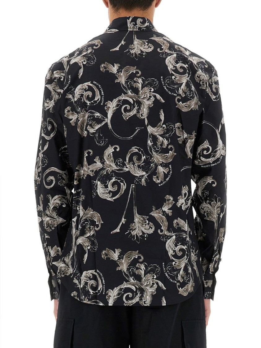 Versace Jeans Couture Baroque Outline Print Shirt