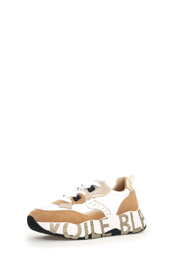Voile Blanche Chic Yellow Sneakers With Patent Details