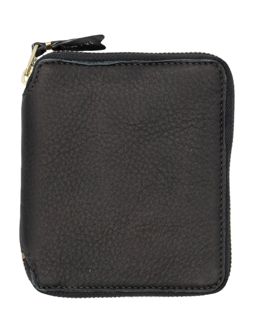 Comme Des Garçons Textured Leather Compact Zip Wallet